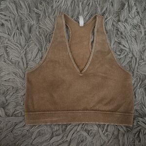 Ribbed Racerback Tank Top
